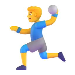 Man playing handball