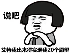 说吧，艾特我出来得实现我20个愿望