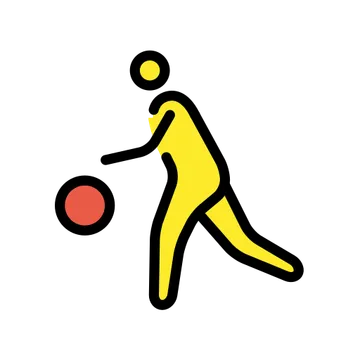 Person bouncing ball