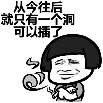 从今往后，就只有一个洞可以插了