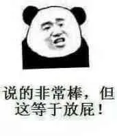 说的非常棒,但这等于放屁!