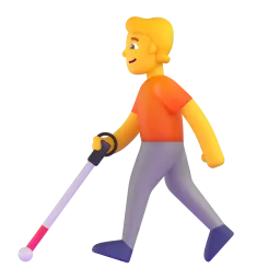 Person with white cane