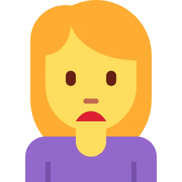 Woman frowning