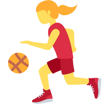 Woman bouncing ball
