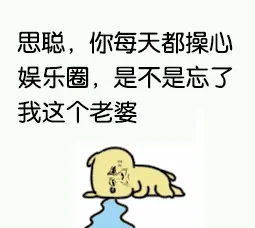 思聪，你每天都操心娱乐圈，是不是忘了我这个老婆了