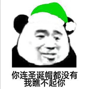 你连圣诞帽都没有.我瞧不起你
