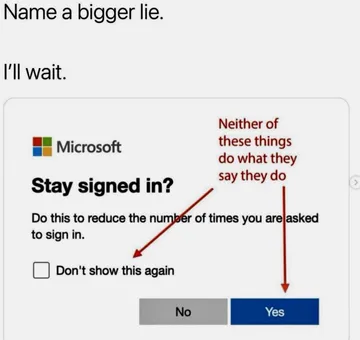 Microsoft Asked Me To Stay Signed In Then Asked Me To Sign In