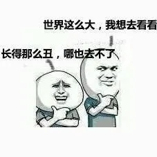 世界这么大，我想去看看长得那么丑，哪也去不了