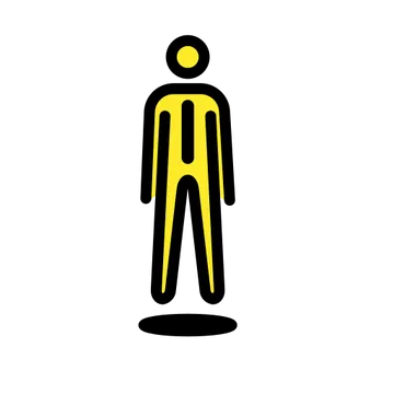 Person in suit levitating