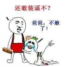 还敢装逼不？爸爸，不敢了！