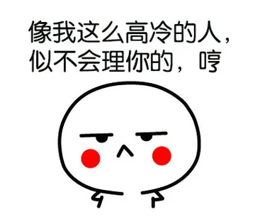 像我这么高冷的人，似不会理你的，哼！