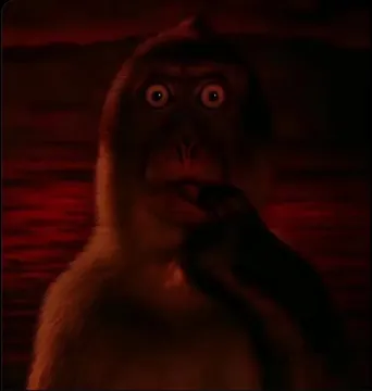 Scared Thinking Monkey