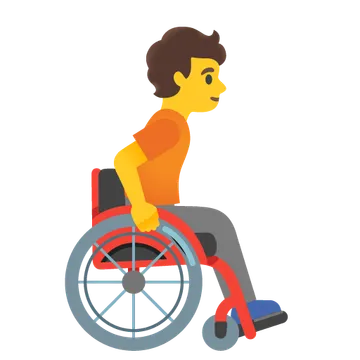 Person in manual wheelchair facing right