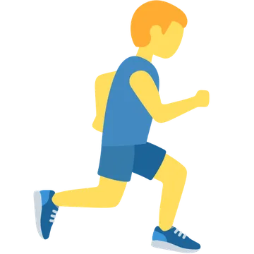 Man running facing right