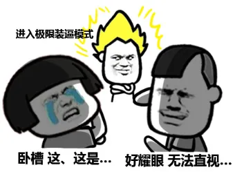 进入极限装逼模式，卧槽，这、这是。。。好耀眼，无法直视