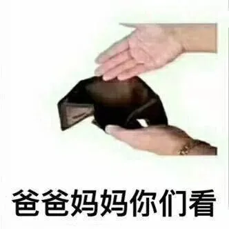 爸爸妈妈你们看钱包没钱