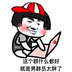这个群什么都好，就是男群员太胖了