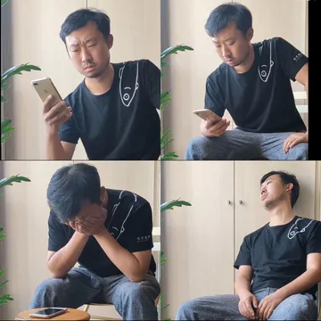 看手机疑惑四连（藏狐小亮动图表情包）