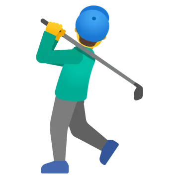 Man golfing