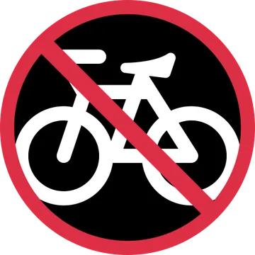 No bicycles
