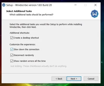 I had to do a double take when installing this VPN