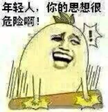 年轻人， 你的思想很危险啊
