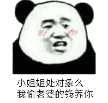 小姐姐处对象么？我偷老婆的钱养你