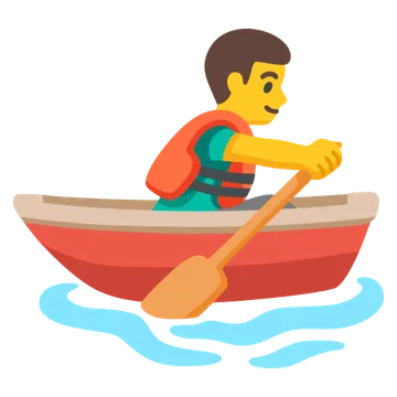 Man rowing boat