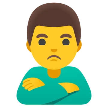Man pouting