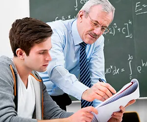 math teacher w/ student