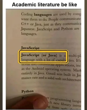Academic Literature: Where JavaScript Equals Java