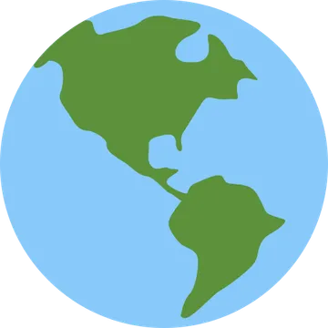 Globe showing Americas
