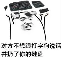 对方你不想跟打字狗说话并扔了你的键盘