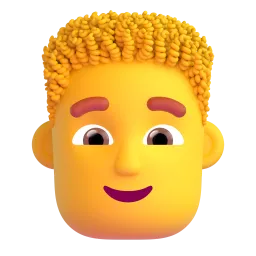 Man: curly hair