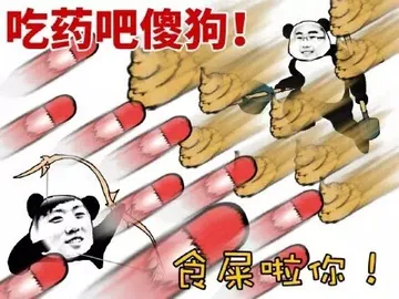 吃药吧，傻狗！食屎啦你！