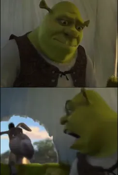 Shrek yelling at donkey