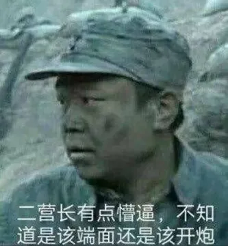 二营长有点懵逼.不知道是该端面还是该开炮