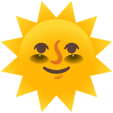 Sun with face