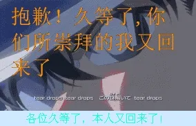 抱歉！久等了，你们所崇拜的我又回来 了