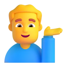 Man tipping hand