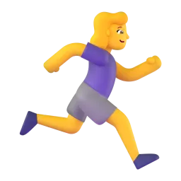 Woman running facing right