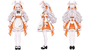 MiMo兔娘三视图设定稿