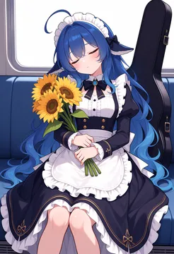 列车，花和她