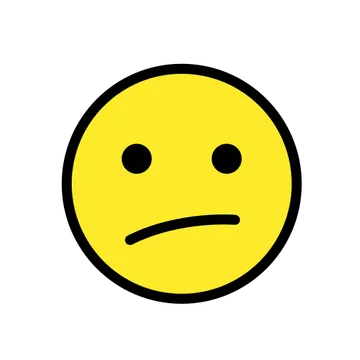 Face with diagonal mouth