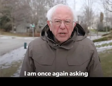 Bernie Sanders once again asking