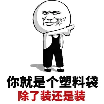 你就是个塑料袋，除了装还是装！