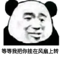 等等我把你挂在风扇上转