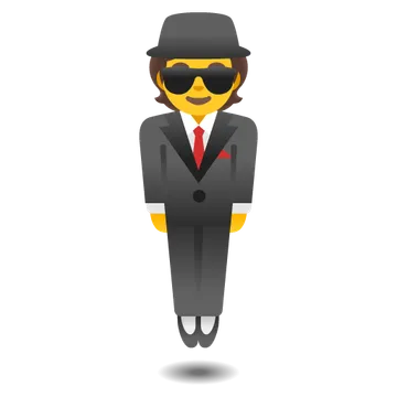 Person in suit levitating