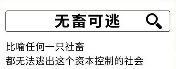 无畜可逃比喻任何一只社畜都无法逃出这个资本控制的社会