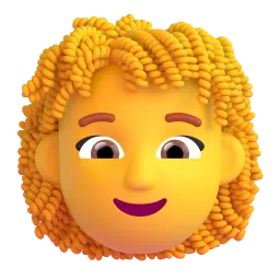 Woman: curly hair